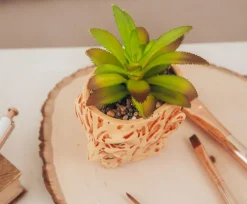A Nightmare On Elm Street Freddy Krueger Ceramic Planter w/ Artificial Succulent