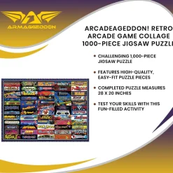 Arcadeageddon! Retro Arcade Game Collage 1000-Piece Jigsaw Puzzle