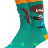 Bob Ross Fuzzy Hair Women's Crew Socks | One Size