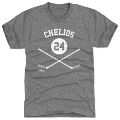 Chris Chelios Detroit 24 Sticks WHT