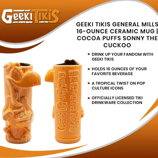 Geeki Tikis General Mills 16-Ounce Ceramic Mug | Cocoa Puffs Sonny the Cuckoo