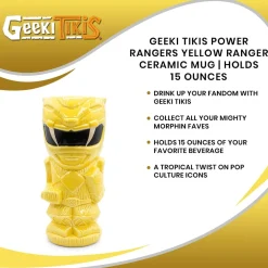Geeki Tikis Power Rangers Yellow Ranger Ceramic Mug | Holds 15 Ounces