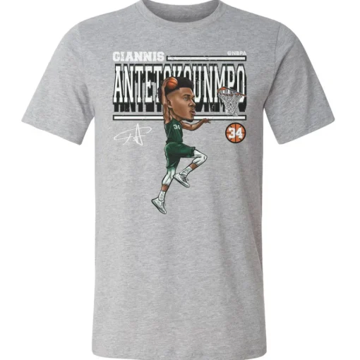 Giannis Antetokounmpo Cartoon WHT