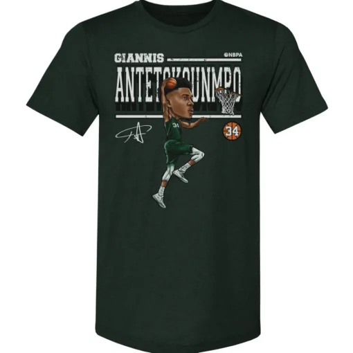 Giannis Antetokounmpo Cartoon WHT