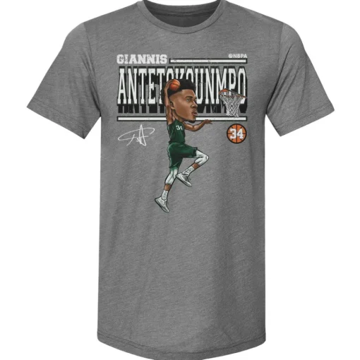 Giannis Antetokounmpo Cartoon WHT
