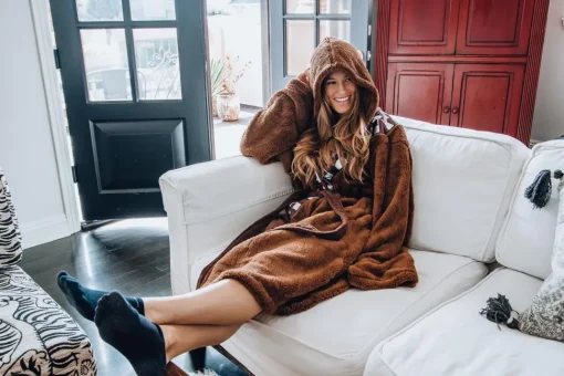 Star Wars Chewbacca Hooded Bathrobe for Adults | One Size Fits Most