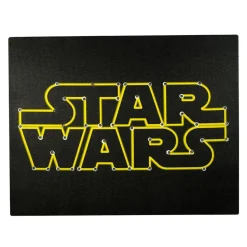 Star Wars Logo Light Up 16 x 20 Inch Black Wall Canvas