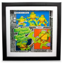 Teenage Mutant Ninja Turtles Wood Frame 3D Shadow Box Wall Art | 14 x 14 Inches