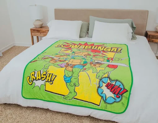 Teenage Mutant Ninja Turtles "Cowabunga" Fleece Throw Blanket | 50 x 60 Inches