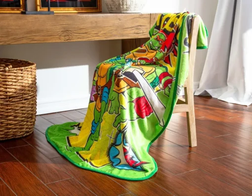 Teenage Mutant Ninja Turtles "Cowabunga" Fleece Throw Blanket | 50 x 60 Inches