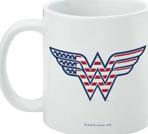 Wonder Woman - American Flag Logo Mug