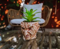 A Nightmare On Elm Street Freddy Krueger Ceramic Planter w/ Artificial Succulent