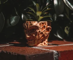 A Nightmare On Elm Street Freddy Krueger Ceramic Planter w/ Artificial Succulent