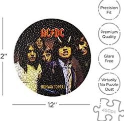 AC/DC Highway To Hell 450 Piece Picture Disc Jigsaw Puzzle