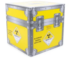 Back to the Future Plutonium Crate Tin Storage Box Cube Organizer | 4 Inches