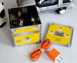 Back to the Future Plutonium Crate Tin Storage Box Cube Organizer | 4 Inches