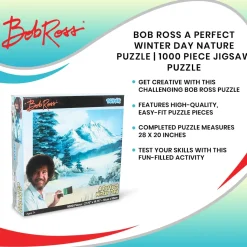 Bob Ross A Perfect Winter Day Nature Puzzle | 1000 Piece Jigsaw Puzzle