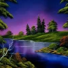 Bob Ross Blue River Nature Puzzle | 1000 Piece Jigsaw Puzzle