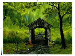 Bob Ross Covered Bridge Nature Puzzle | 1000 Piece Jigsaw Puzzle