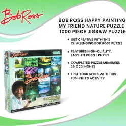 Bob Ross Happy Painting, My Friend Nature Puzzle | 1000 Piece Jigsaw Puzzle