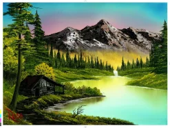 Bob Ross Mountain Retreat Nature Puzzle | 1000 Piece Jigsaw Puzzle