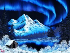 Bob Ross Northern Lights Aurora Borealis Puzzle | 1000 Piece Jigsaw Puzzle