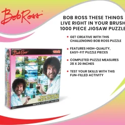 Bob Ross These Things Live Right In Your Brush 1000 Piece Jigsaw Puzzle