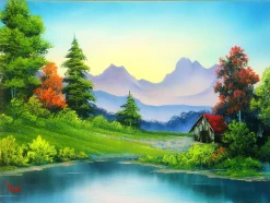 Bob Ross Trapper's Cabin Nature Puzzle | 1000 Piece Jigsaw Puzzle