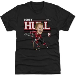 Bobby Hull Chicago Cartoon WHT