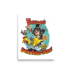 Burnin' Rubber Chicken Svengoolie® Art Print by Jim Engel (2022 Series)