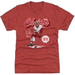 Chris Chelios Detroit Retro Script WHT