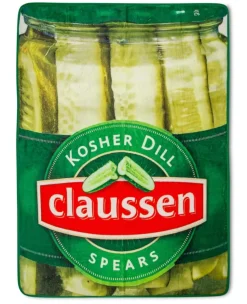 Claussen Kosher Dill Pickles Fleece Throw Blanket | 45 x 60 Inches