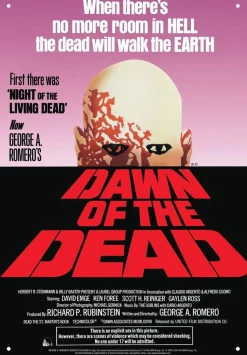 Dawn of The Dead One Sheet Tin Sign