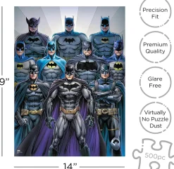 DC Comics Batman Batsuits 500 Piece Jigsaw Puzzle