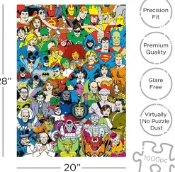 DC Comics Retro Cast 1000 Piece Jigsaw Puzzle