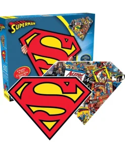 DC Comics Superman Logo 600 Piece Shaped 2 Sided Jigsaw Puzzle