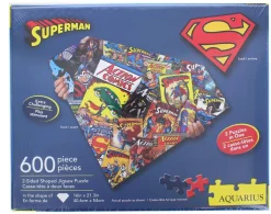 DC Comics Superman Logo 600 Piece Shaped 2 Sided Jigsaw Puzzle