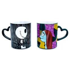 Disney Nightmare Before Christmas Jack and Sally Mug Set | Each Holds 14 Ounces