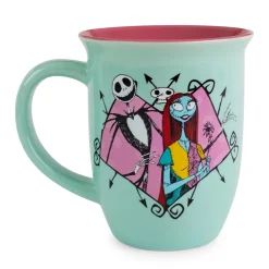 Disney Nightmare Before Christmas Jack and Sally 20-Ounce Wide Rim Ceramic Mug