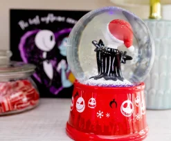 Disney The Nightmare Before Christmas Santa Jack 6-Inch Light-Up Snow Globe