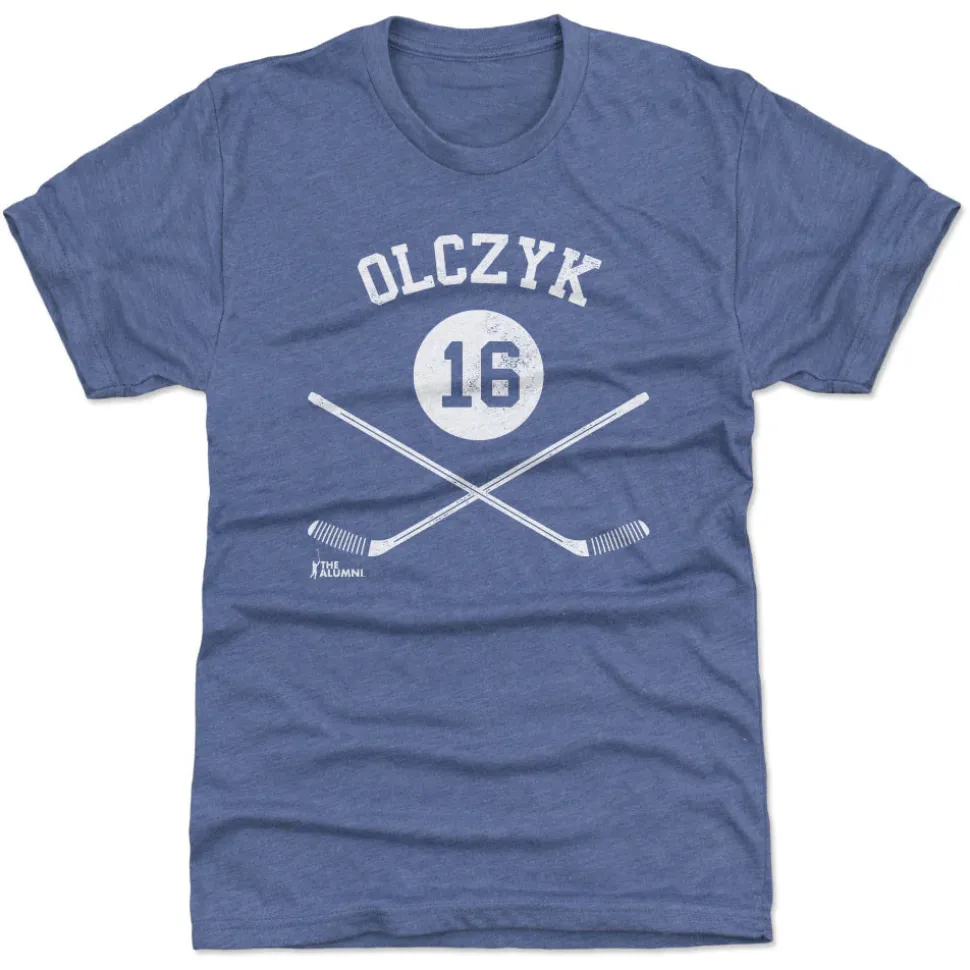 Eddie Olczyk Toronto 16 Sticks WHT