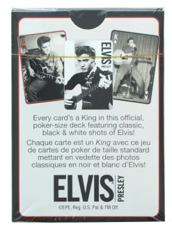 Elvis Presley Black & White Playing Cards | 52 Card Deck + 2 Jokers