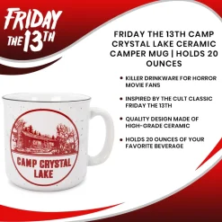 Friday the 13th Camp Crystal Lake Ceramic Camper Mug | Holds 20 Ounces