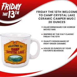 Friday the 13th Welcome To Camp Crystal Lake Ceramic Camper Mug | 20 Ounces