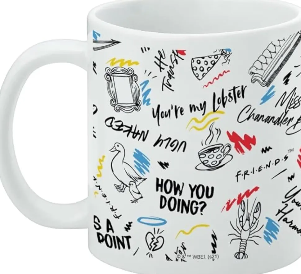Friends - Quotes and Drawings Pattern Mug