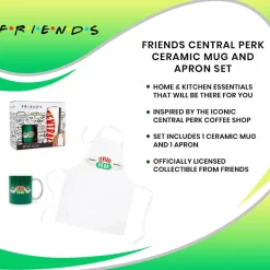 Friends Central Perk Ceramic Mug and Apron Set