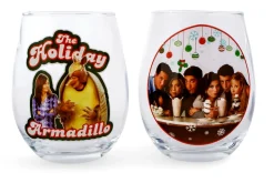 Friends Holiday Stemless Wine Glass Collectible 2-Pack | Each Holds 20 Ounces
