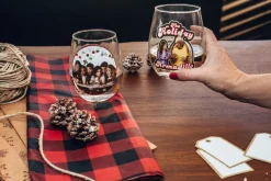 Friends Holiday Stemless Wine Glass Collectible 2-Pack | Each Holds 20 Ounces