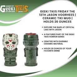 Geeki Tikis Friday The 13th Jason Voorhees | Ceramic Tiki Mug | Holds 26 Ounces