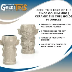 Geeki Tikis Lord Of The Rings Gollum Mug | Ceramic Tiki Cup | Holds 14 Ounces